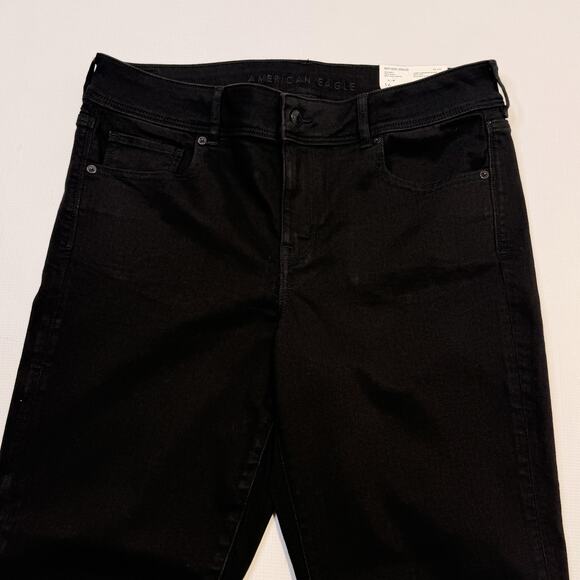 American Eagle Jeans Womens 16 Black Kick Boot Next Level Stretch 33W - Picture 4 of 14